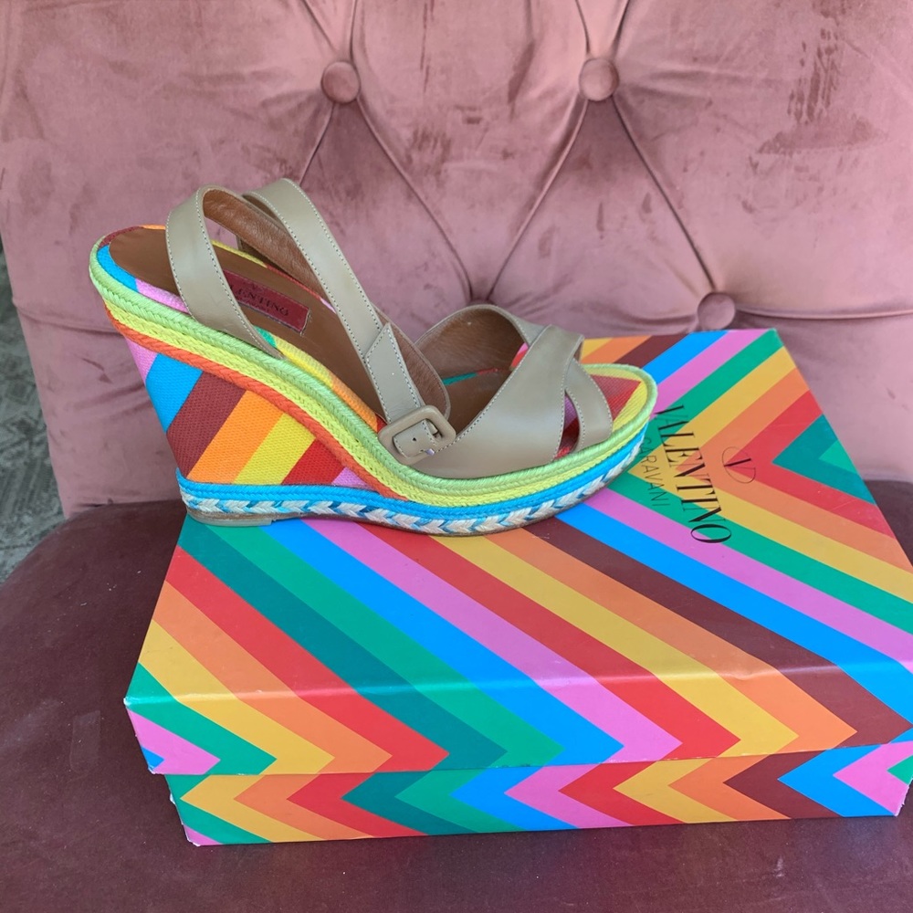 Valentino Rainbow Wedges- Limited Edition - Picture 1 of 5